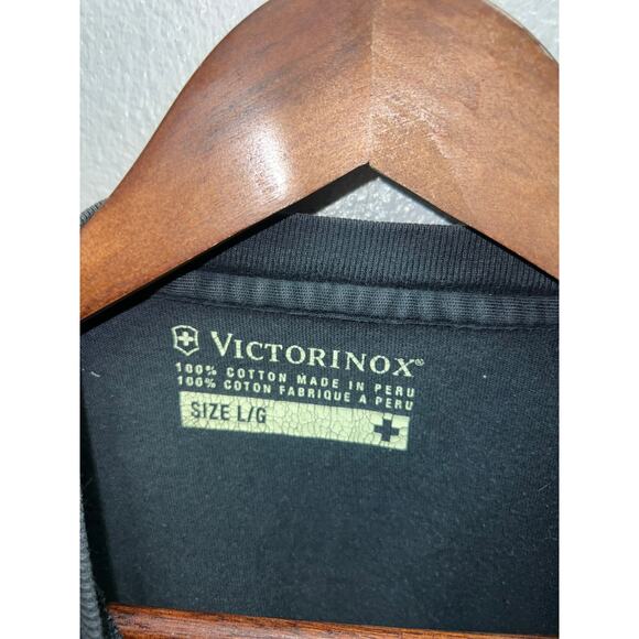 Victorinox Shirt Make Of Original Swiss Army Knife Black Graphic Tee Retro Large - Picture 5 of 9
